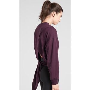 Athleta Tie Back Sweatshirt Size Medium Agate Purple A